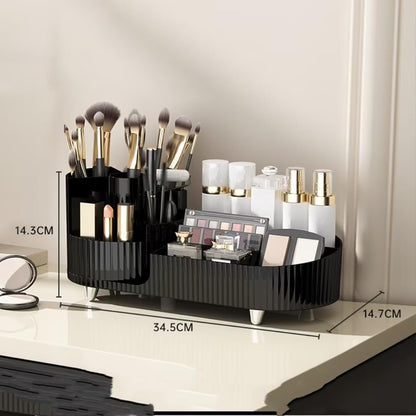 Large 360-degree rotating makeup organizer