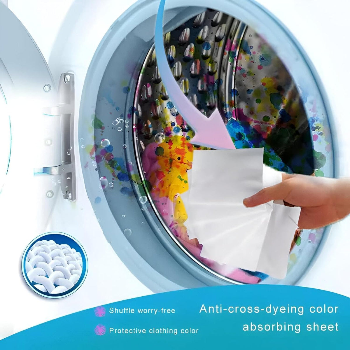 Easy-to-use laundry color catcher