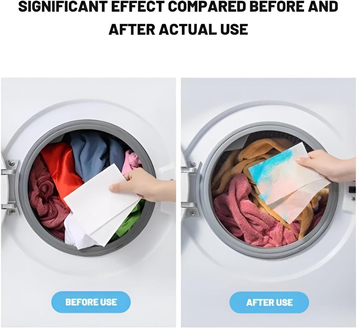 Wash mixed colors together with color catcher sheets
