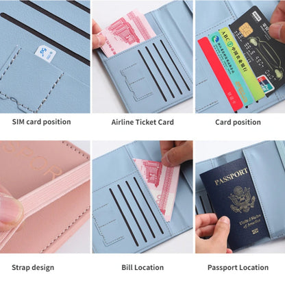 Slim leather passport wallet