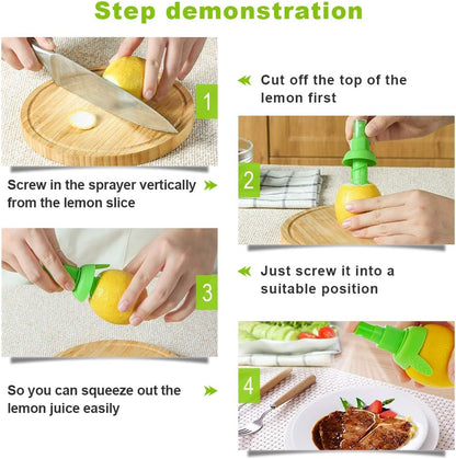 Lemon mist sprayer for salads and seafood