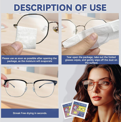 Lens cleaning wipes box
