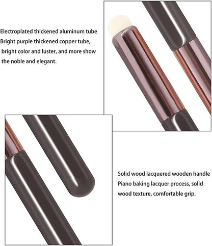 Round lip smudge brush for blurred lip looks