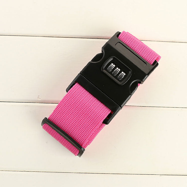 Luggage belt on a suitcase