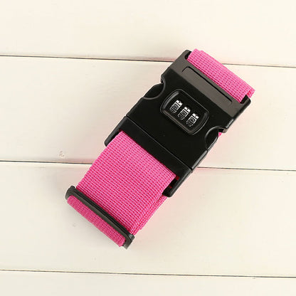 Luggage belt on a suitcase