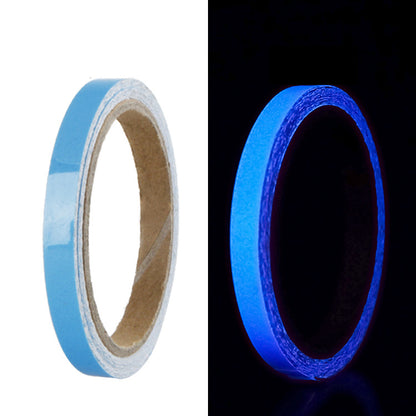 Luminous glowing tape in blue