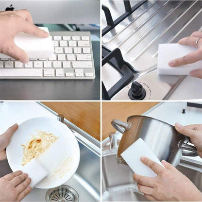 Magic eraser sponge for cleaning sinks and toilets