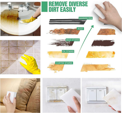 Magic eraser sponge for soap scum in showers and tubs