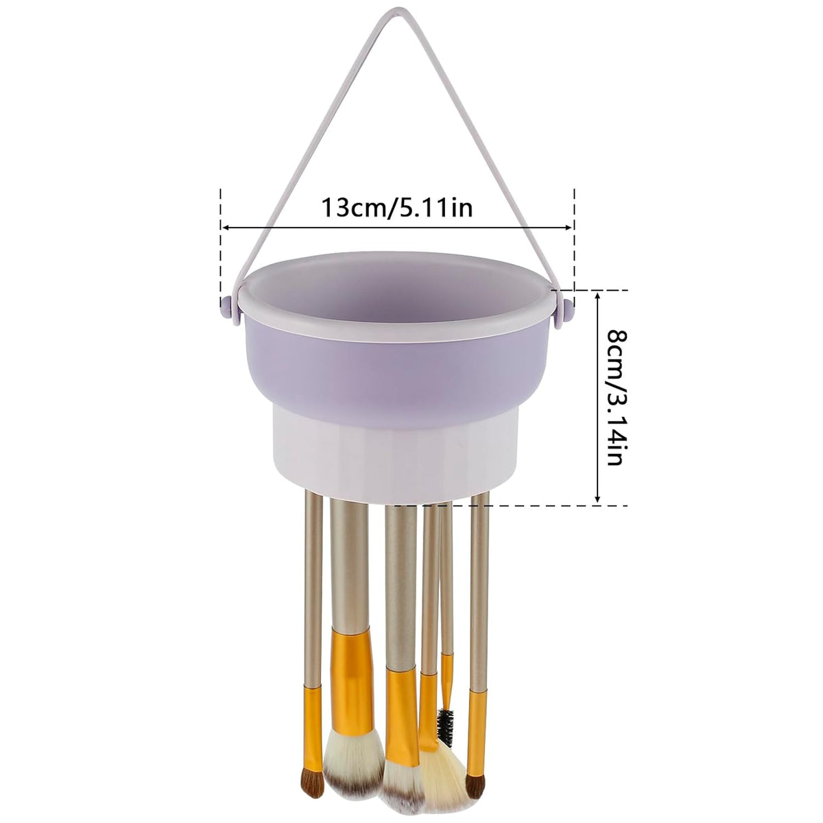 Makeup brush washing bowl with textured pad