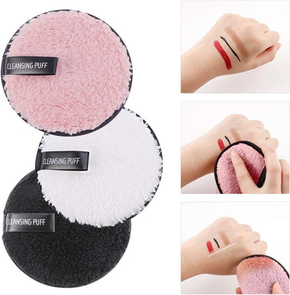 Makeup remover pad, long microfiber in white