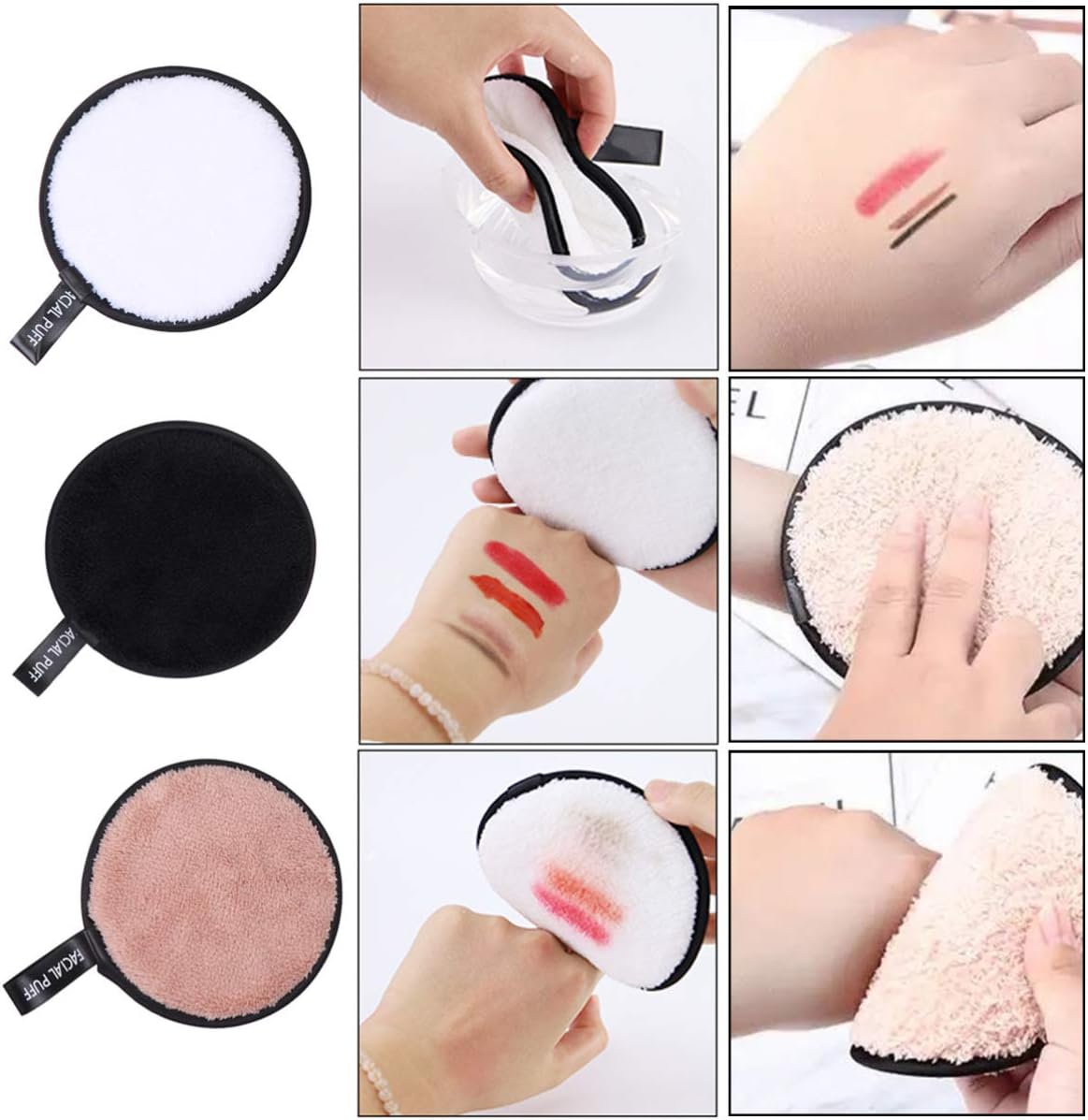 Makeup remover pads for sunscreen and cosmetics