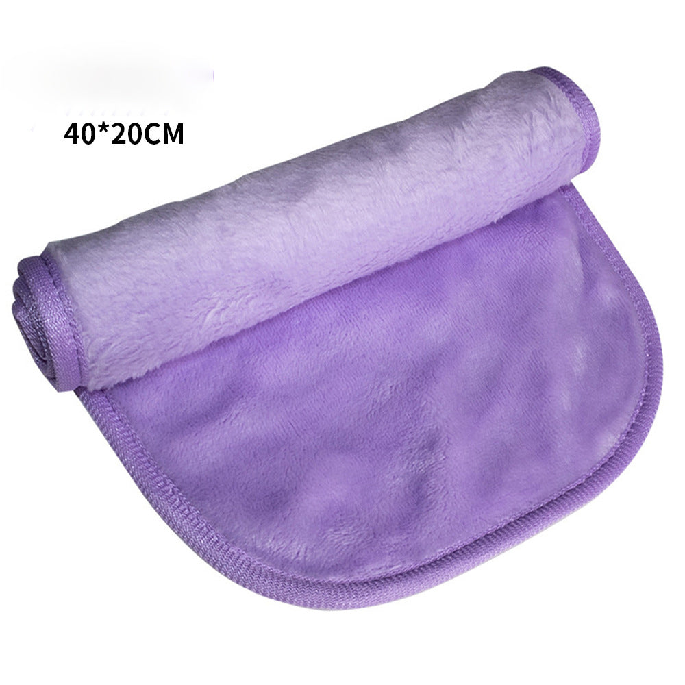 Makeup remover towel in purple