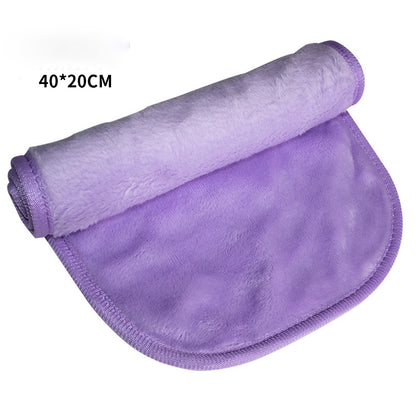 Makeup remover towel in purple
