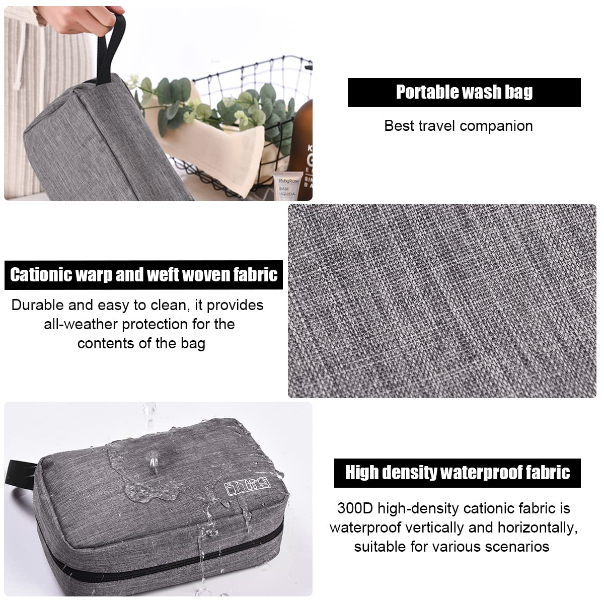 Travel makeup organizer bag