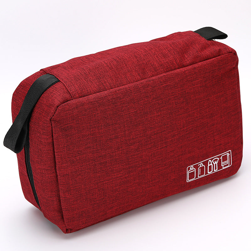 Makeup and toiletries travel bag in red
