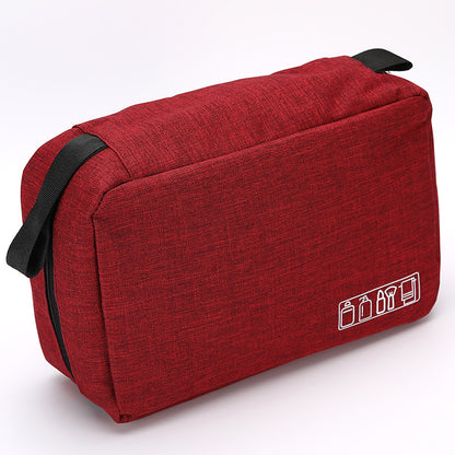 Makeup and toiletries travel bag in red