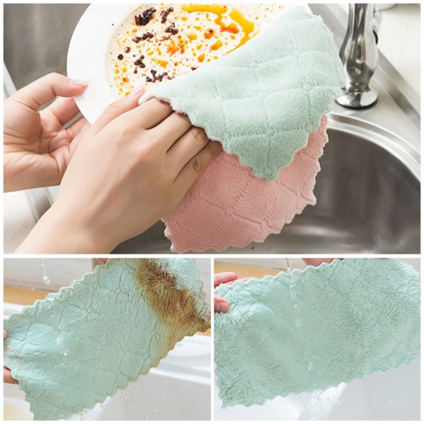 Quick-drying microfiber cleaning cloth for glass, furniture and cars