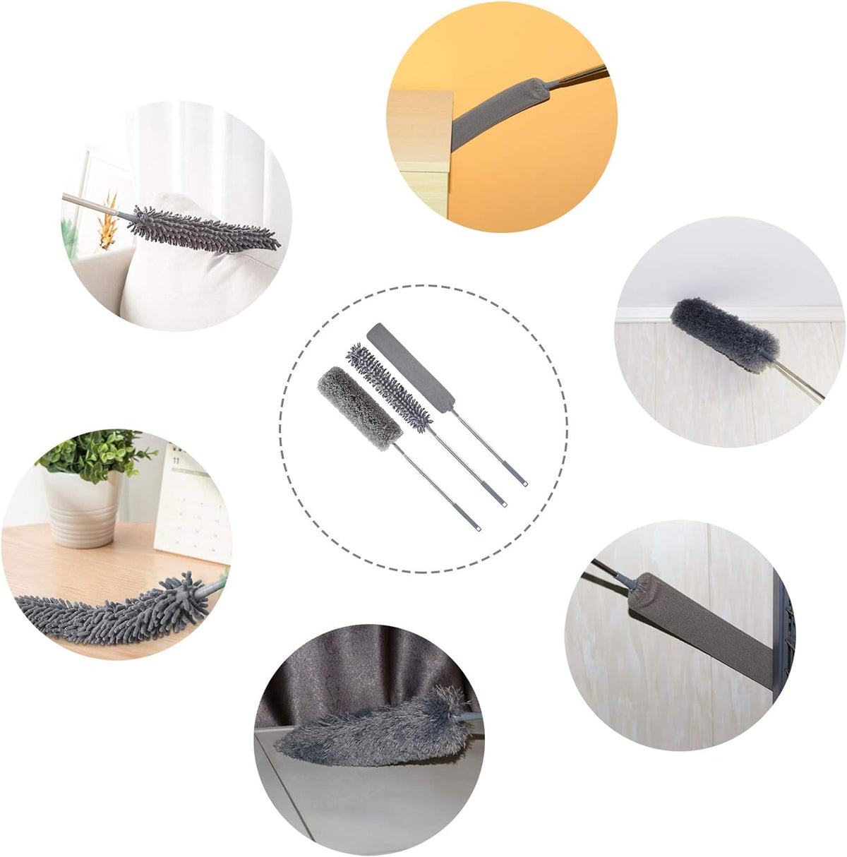 Extendable duster for ceiling fans and high places