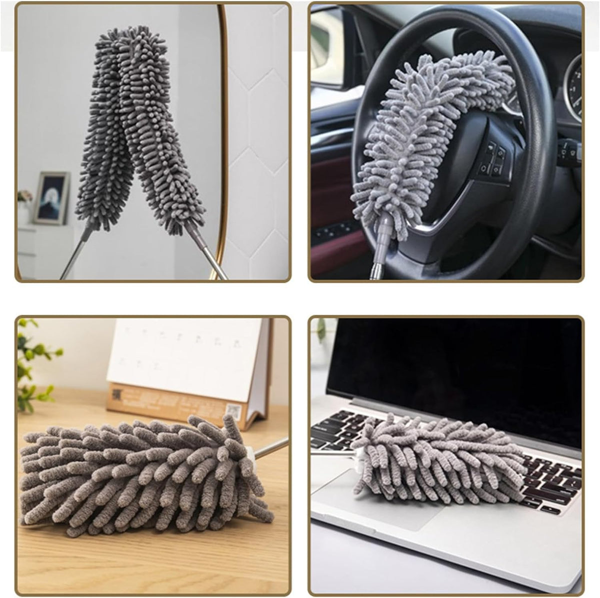Long-handle duster for cobwebs