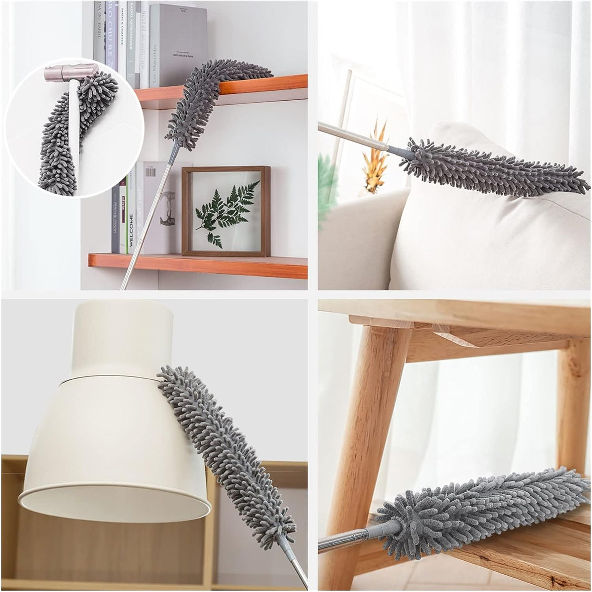 Microfiber duster set for home cleaning