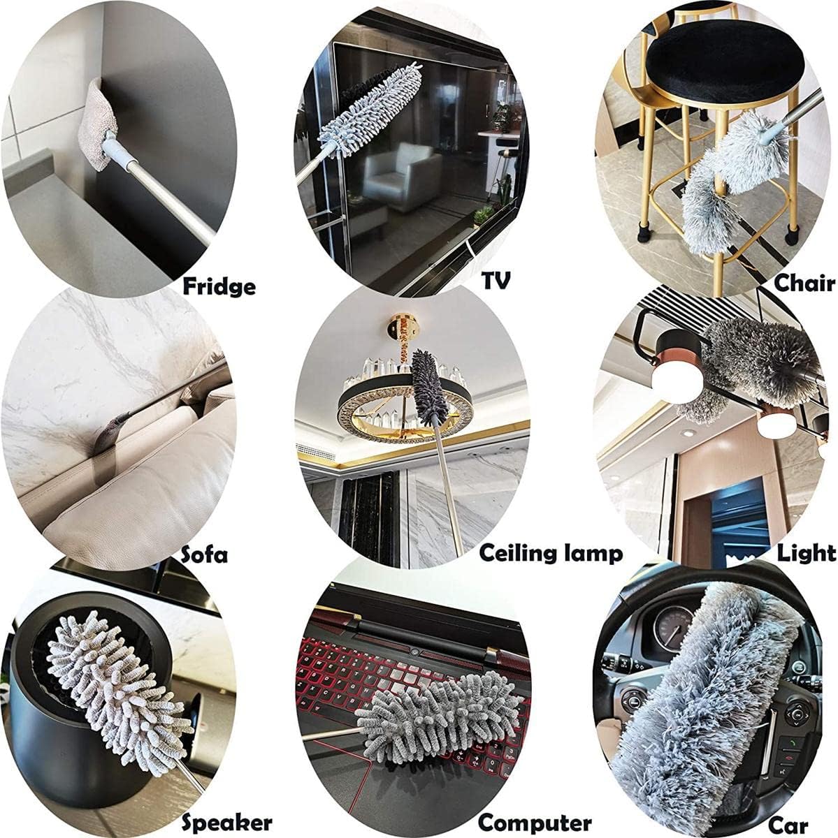 Microfiber duster that traps dust