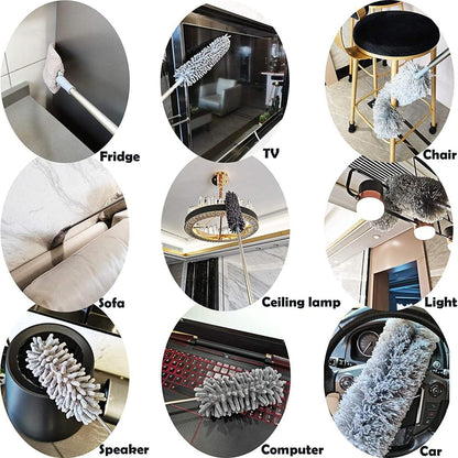 Microfiber duster that traps dust
