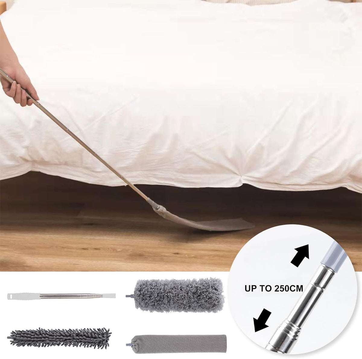 Duster for cleaning under furniture