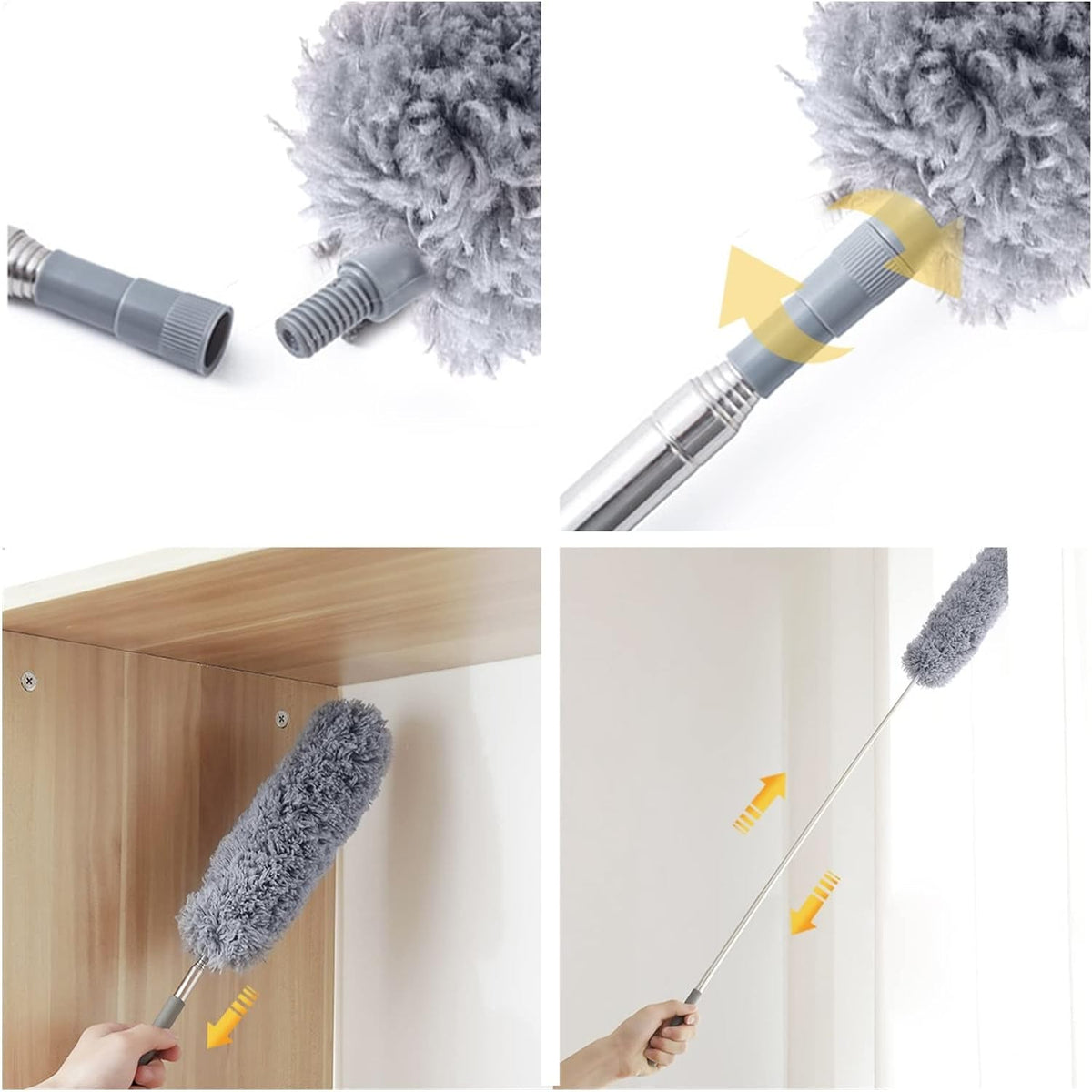 Washable microfiber duster heads