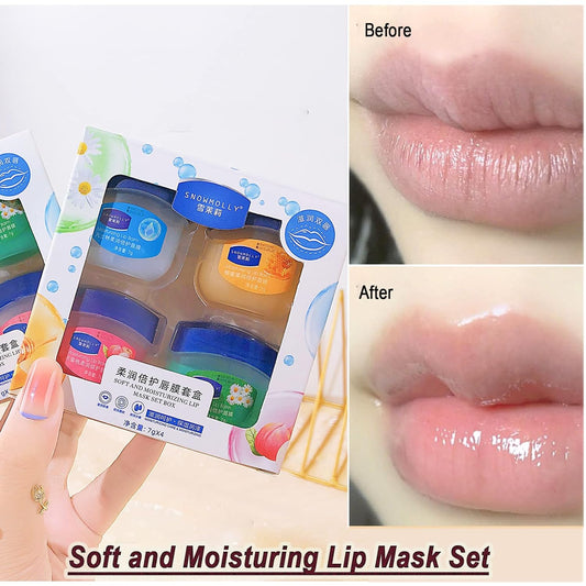 Mini lip balm set of 4 scented lip balms