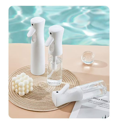 Mist spray bottle in use