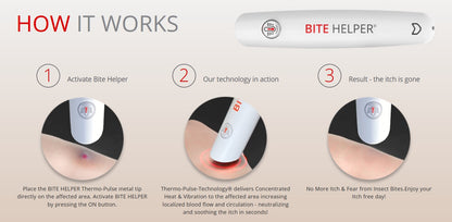 Insect sting relief tool that reduces itching and swelling