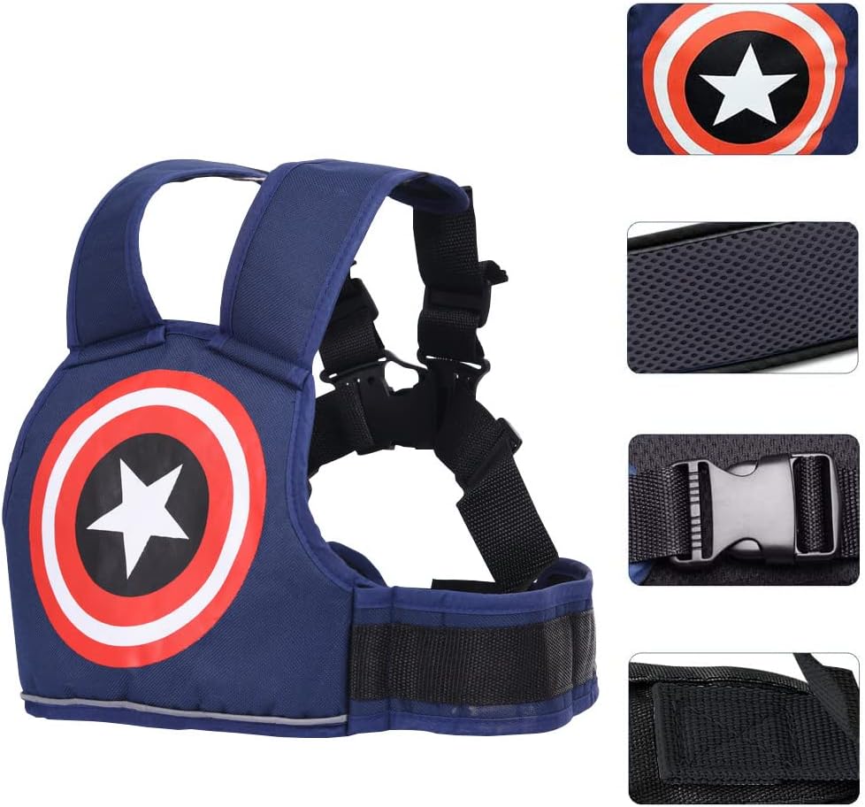 Motorcycle child safety belt in blue