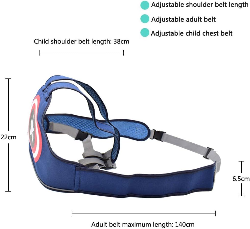 Child seat belt that keeps kids from falling off a motorcycle