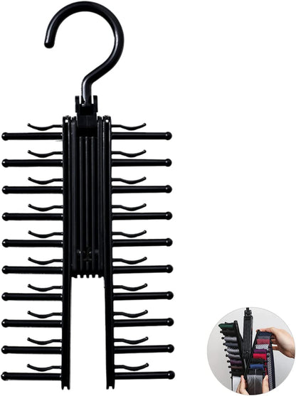 Space-saving multilayer scarf hanger