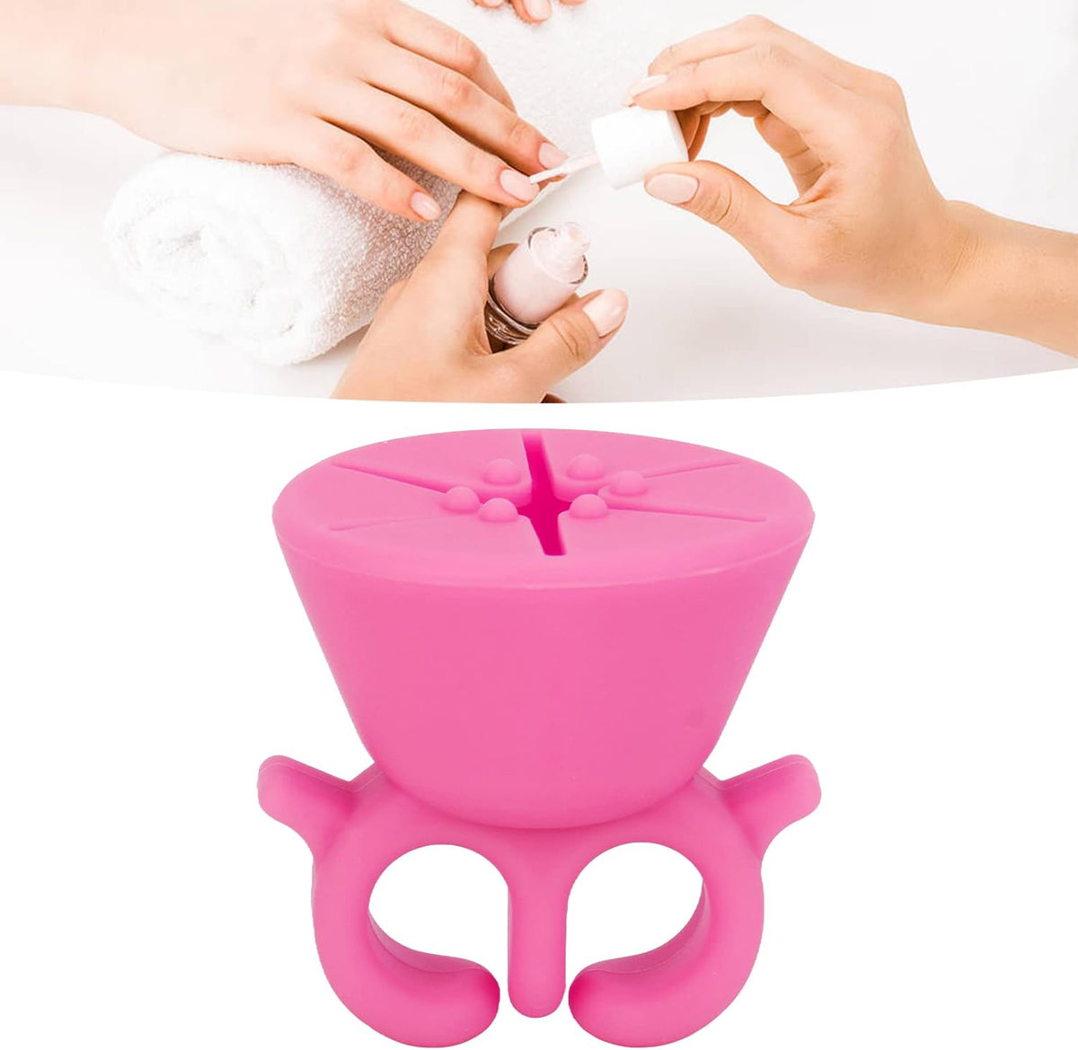 Nail polish holder in fuchsia