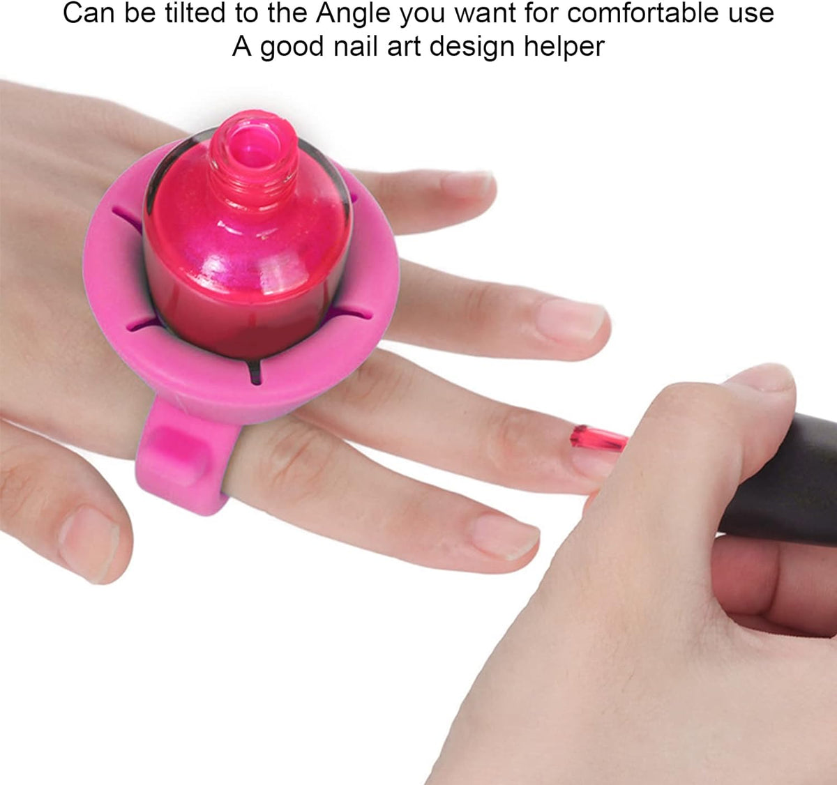 Wearable nail polish holder for manicures