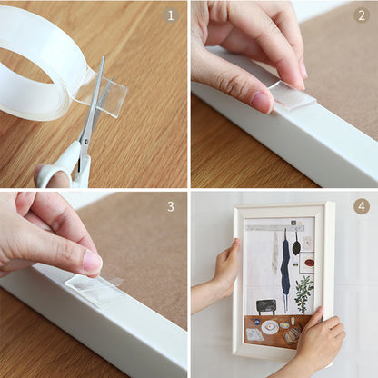 Strong nano tape for walls, glass and tiles