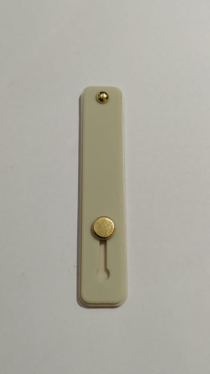 Phone grip strap holder in beige