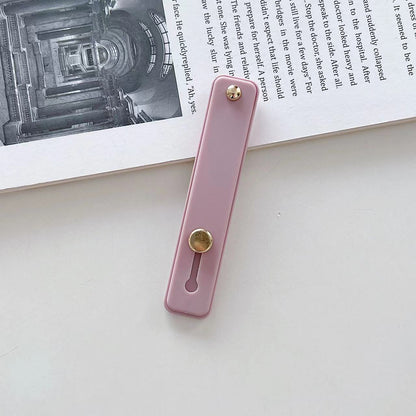 Phone grip strap holder in purple