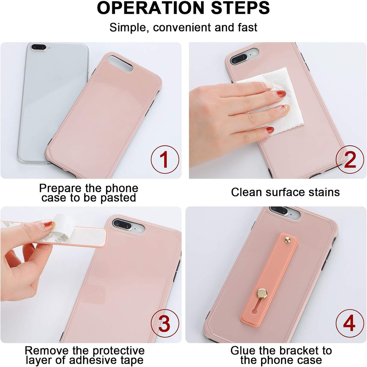 Phone finger strap for taking selfies