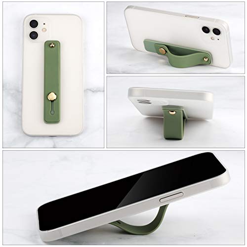 Phone grip strap holder that doubles as a phone stand