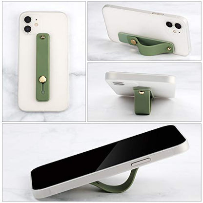 Phone grip strap holder that doubles as a phone stand