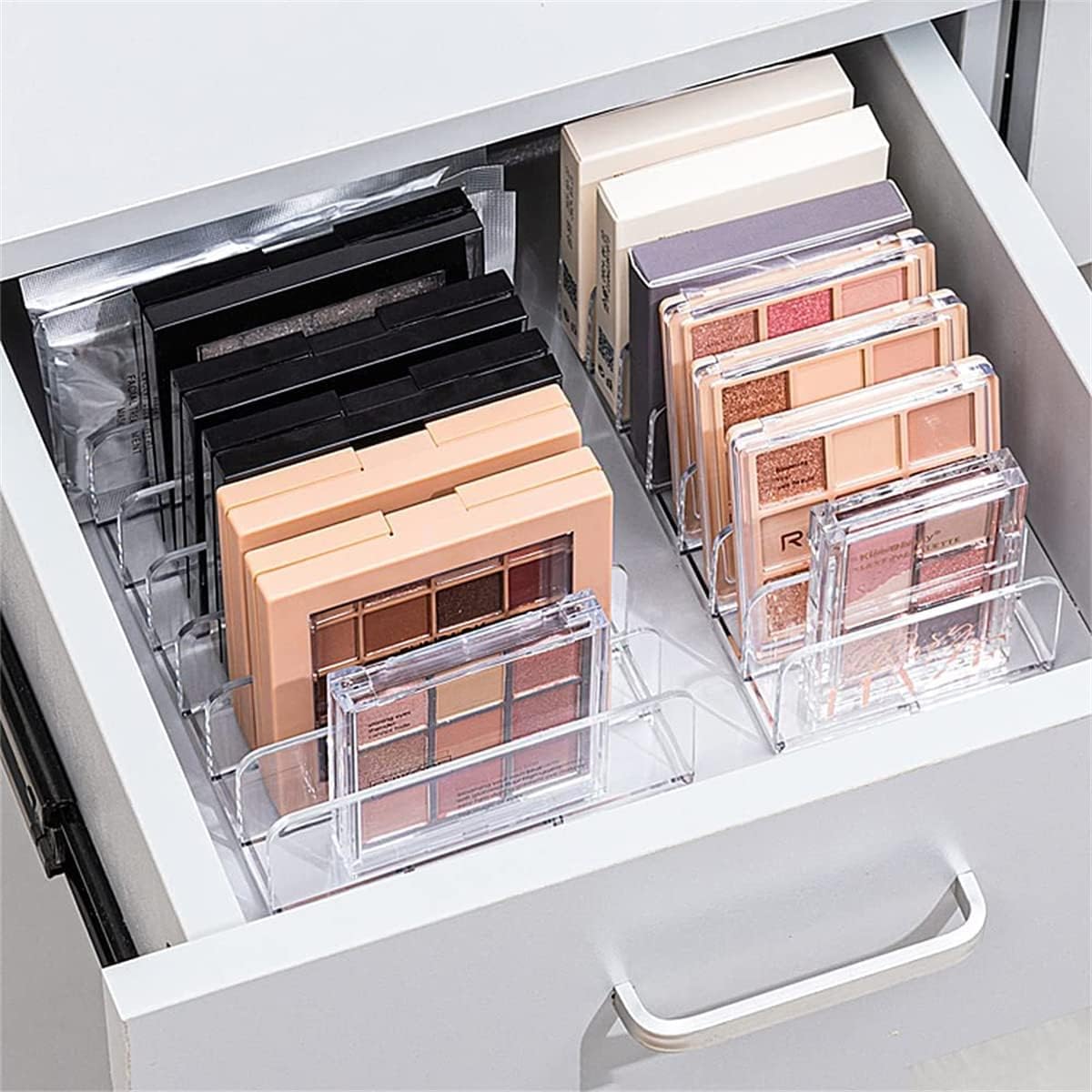 Makeup palette storage rack