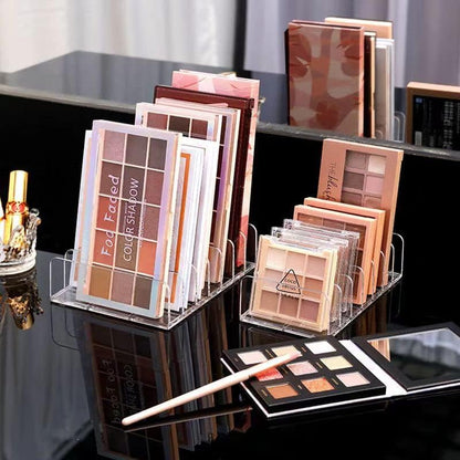 Clear palette organizer for the vanity