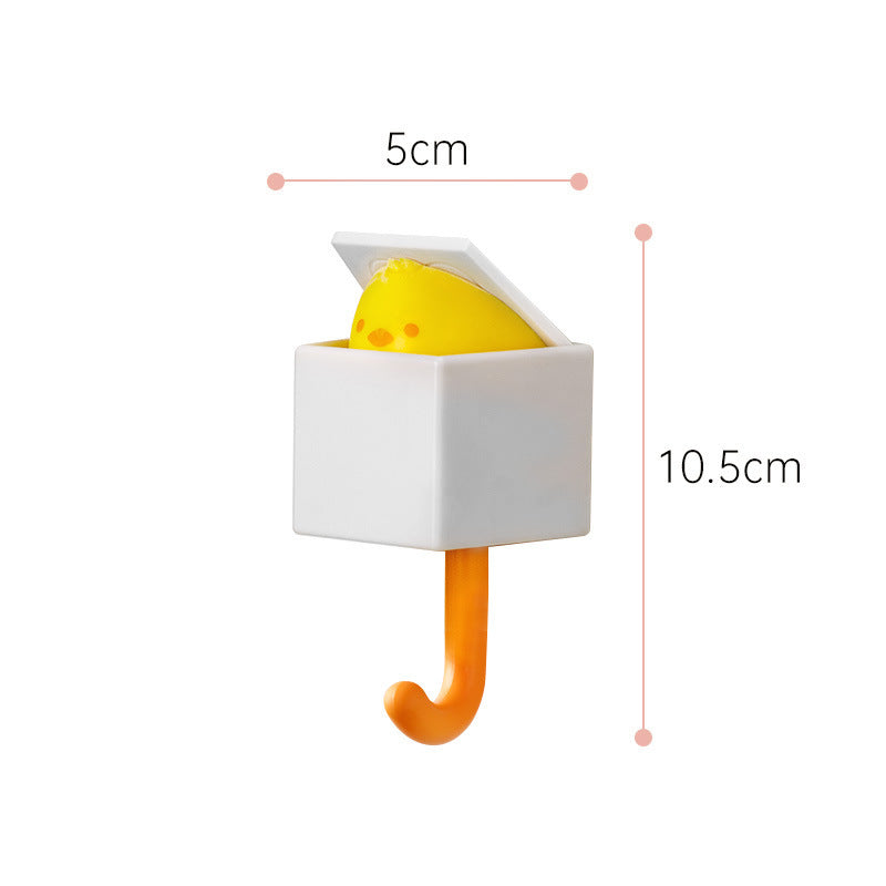 Pop up animal hook, yellow duck with white box