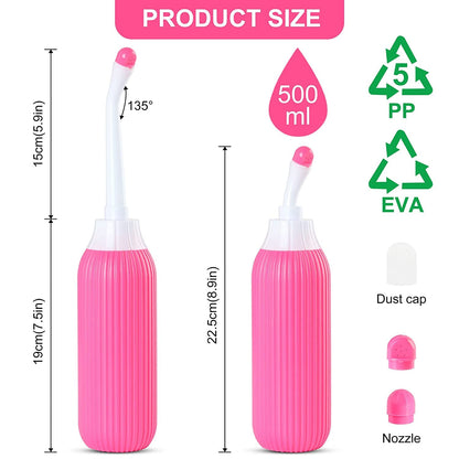 Portable travel bidet bottle made of non-toxic EVA and PP material
