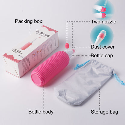 Compact portable bidet that is easy to carry when traveling
