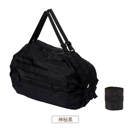 Portable large shopping bag in black
