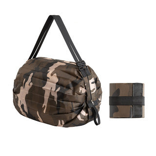 Portable large shopping bag in camouflage