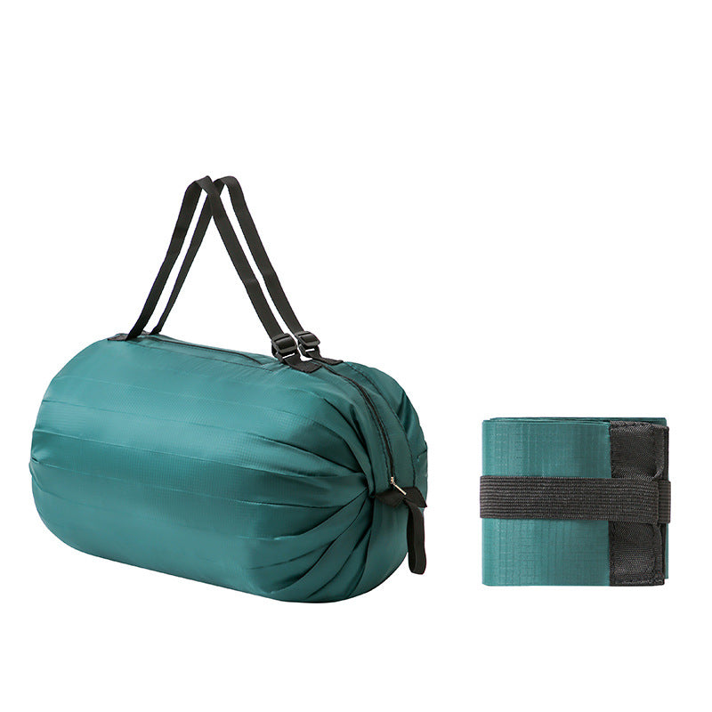 Portable large shopping bag in green